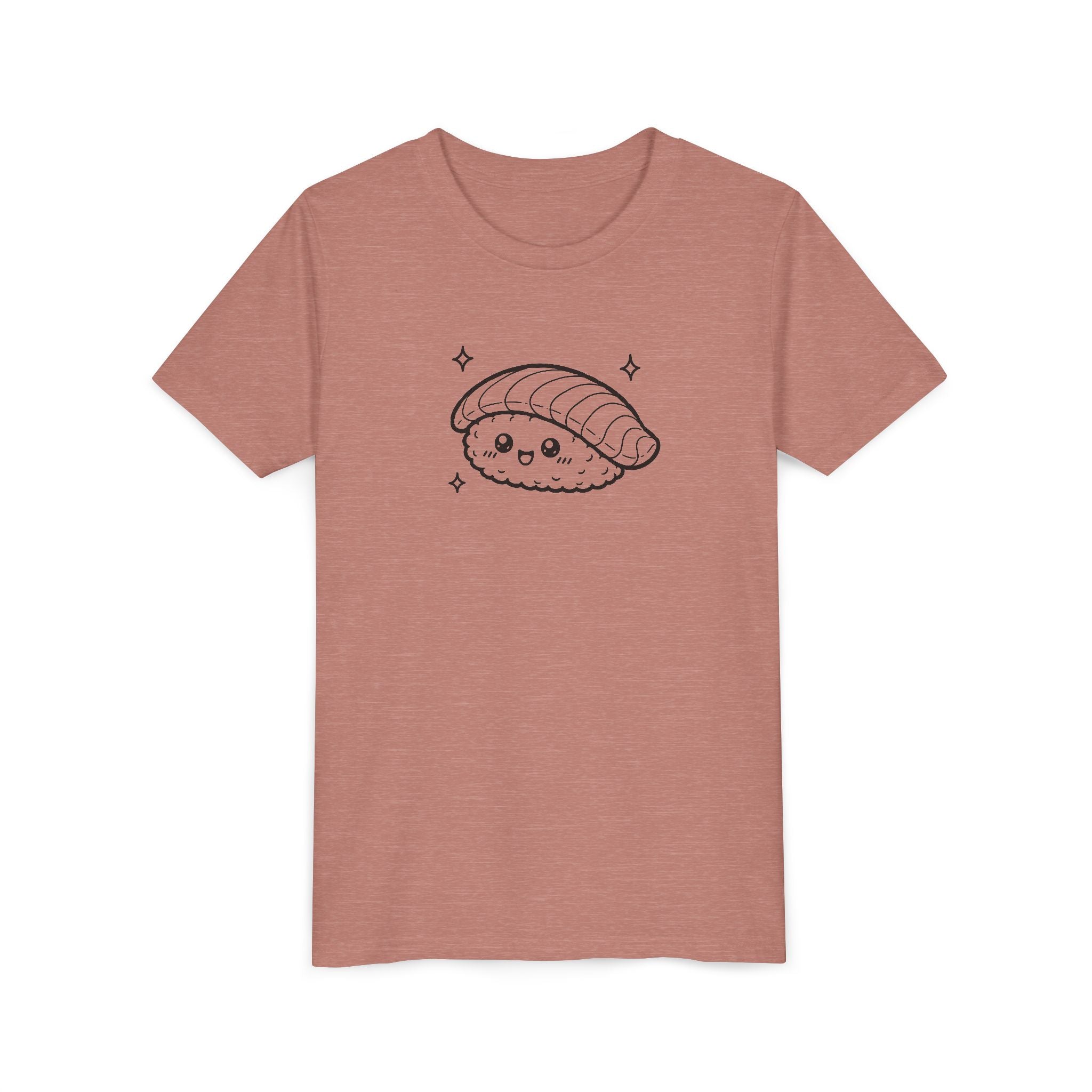 Happy Salmon Nigiri Sushi Outline T-shirt
