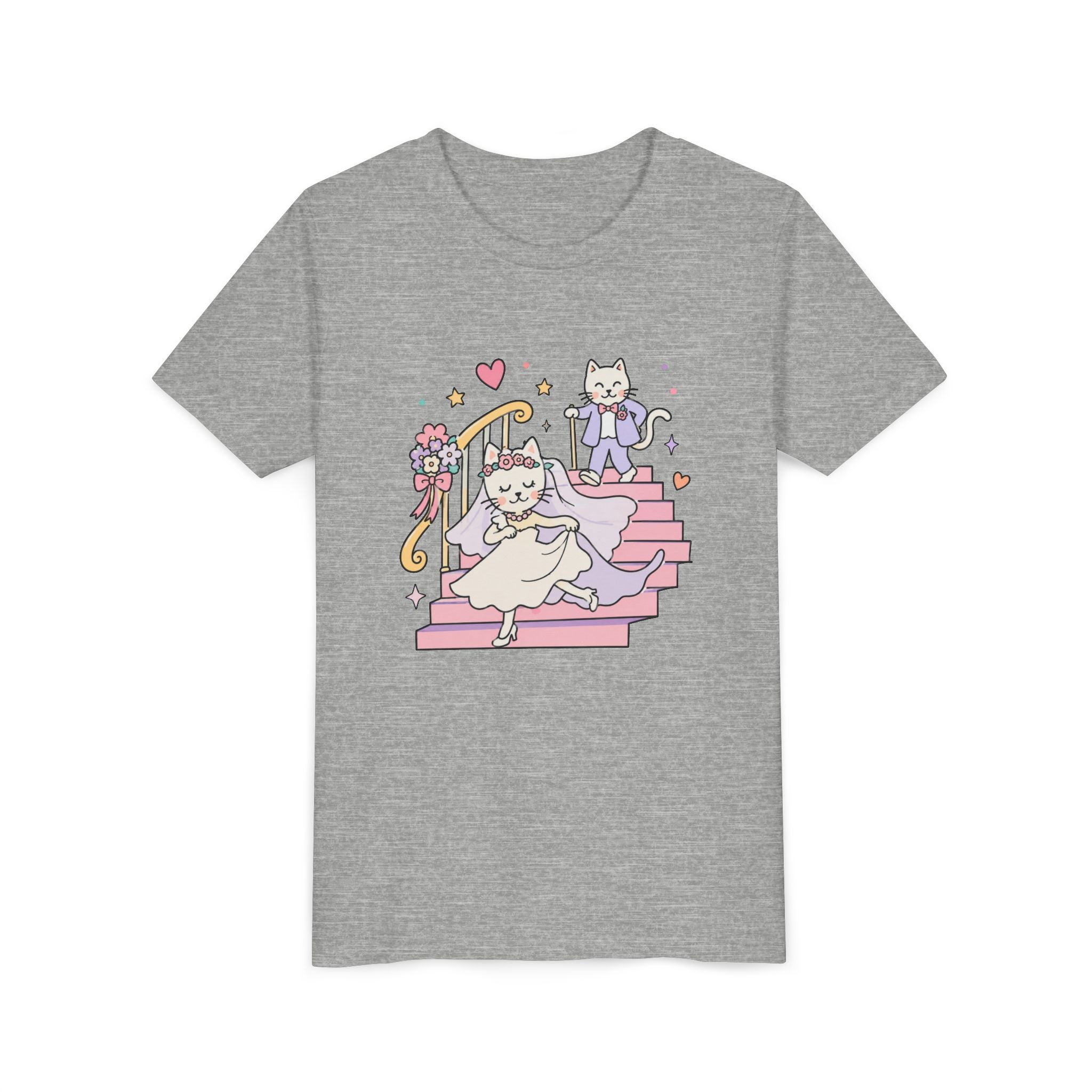 Wedding Cats Cartoon T-shirt