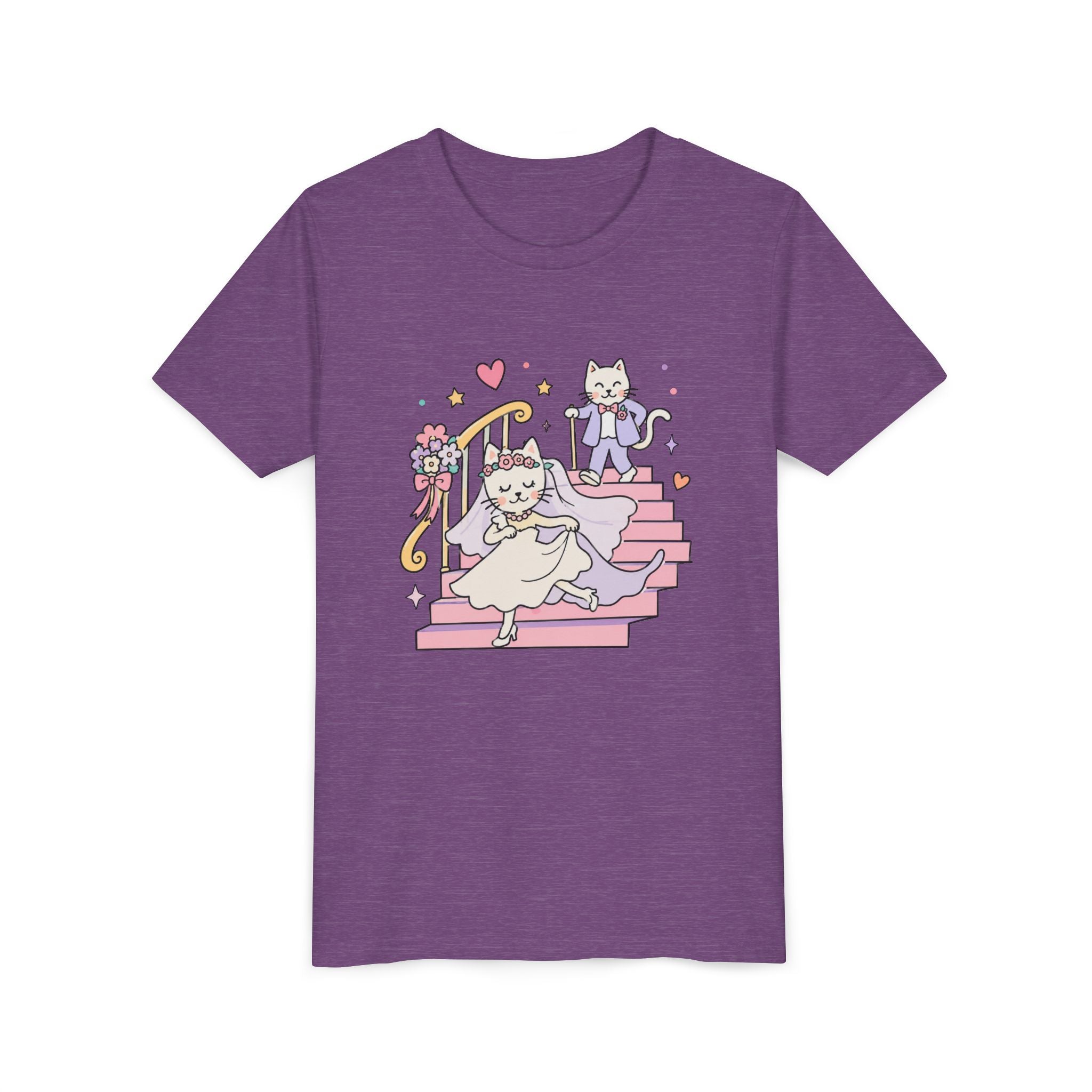 Wedding Cats Cartoon T-shirt