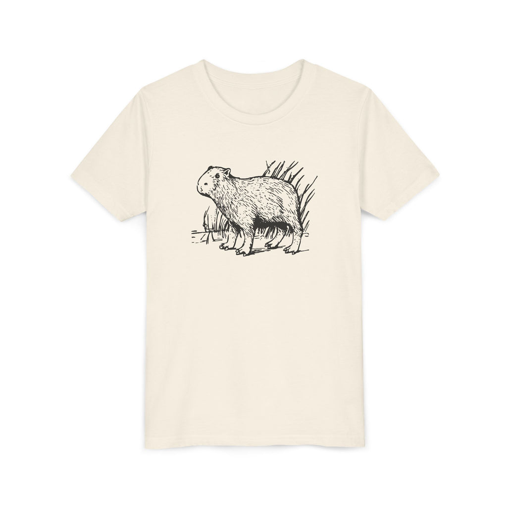 Capybara line drawing T-shirt