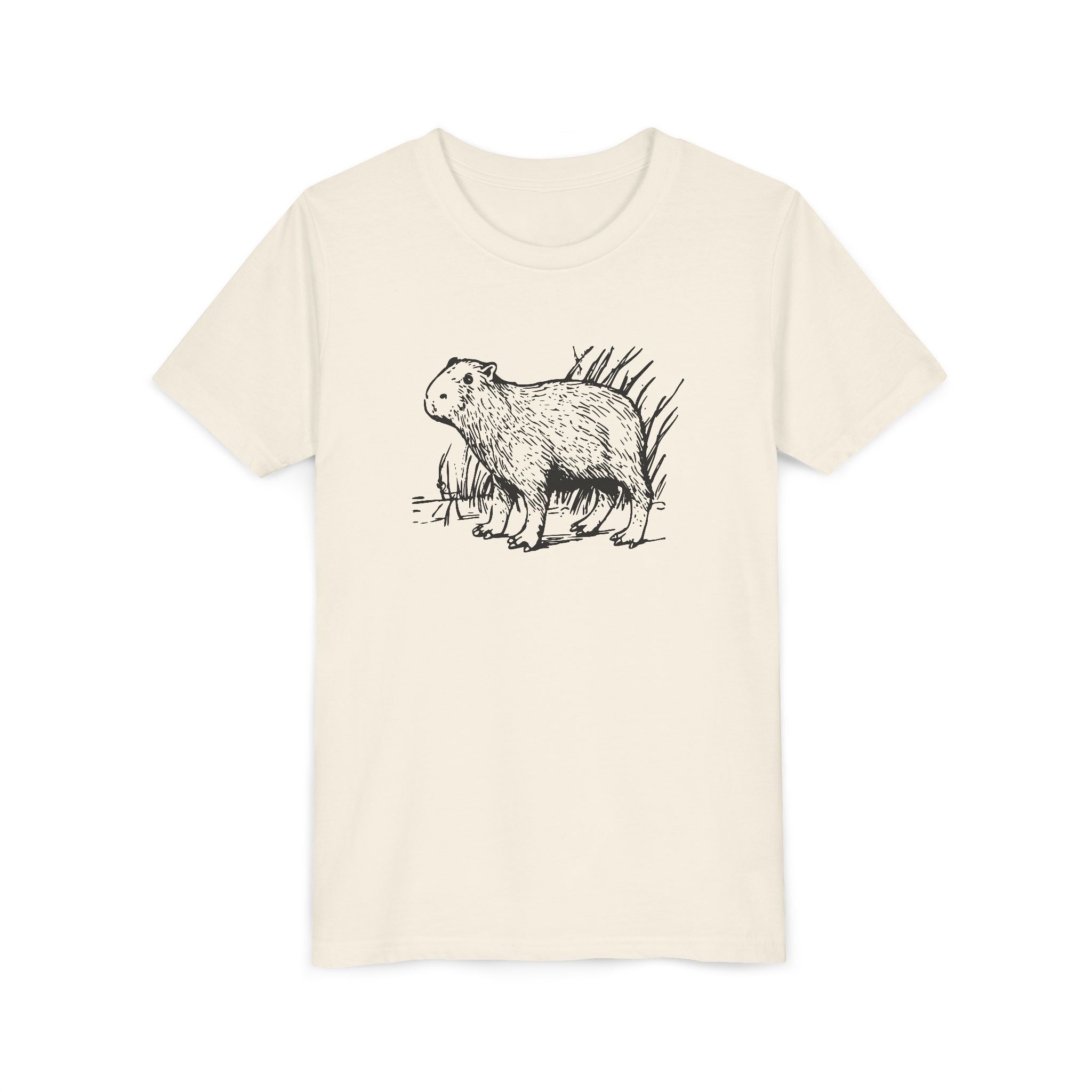 Capybara line drawing T-shirt