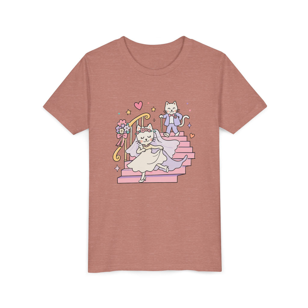 Wedding Cats Cartoon T-shirt