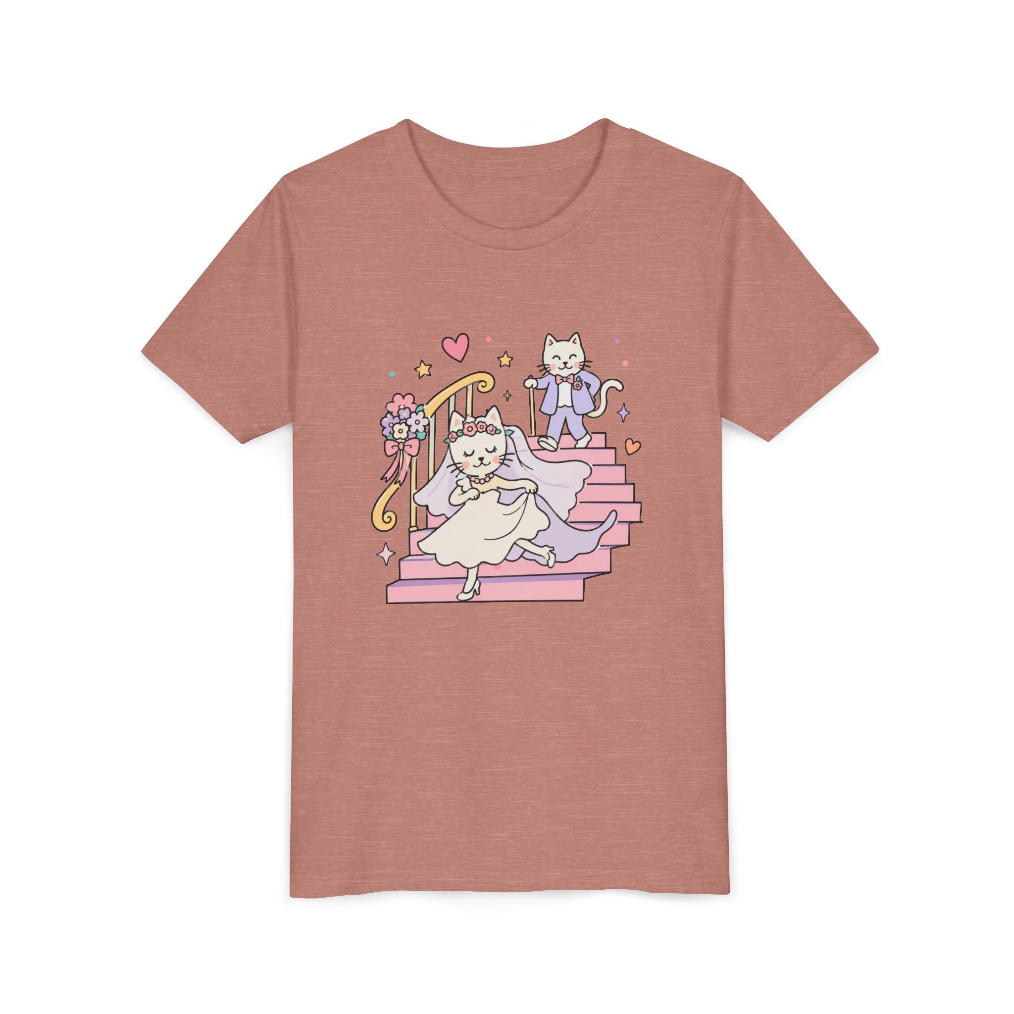 Wedding Cats Cartoon T-shirt