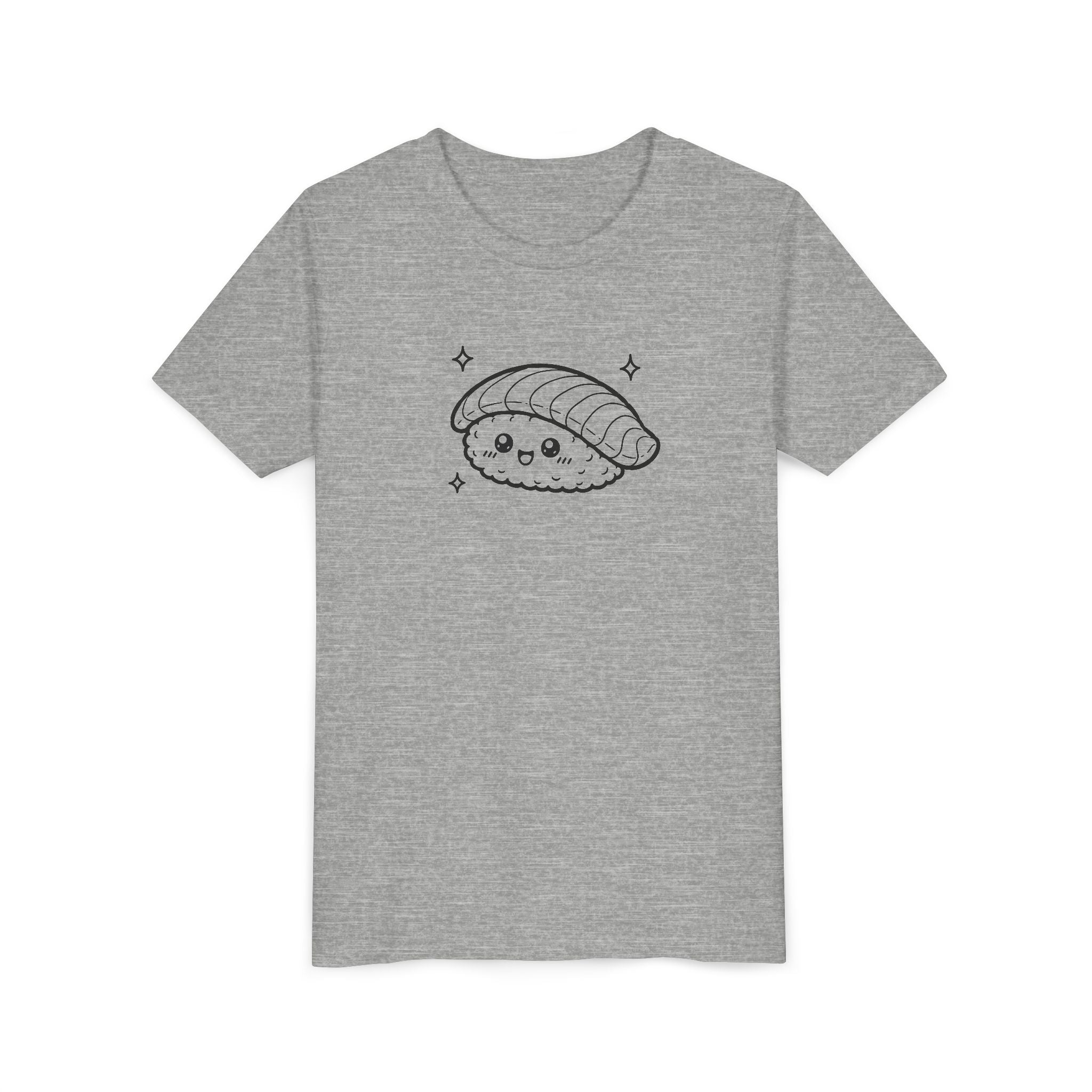 Happy Salmon Nigiri Sushi Outline T-shirt