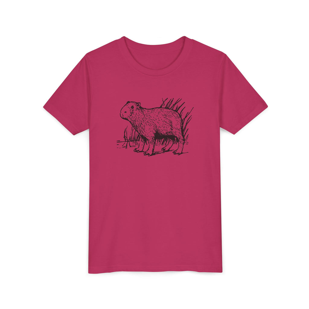 Capybara line drawing T-shirt