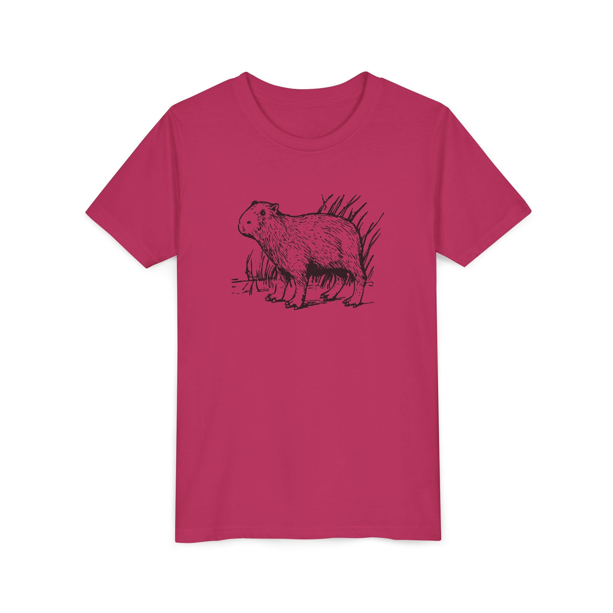 Capybara line drawing T-shirt