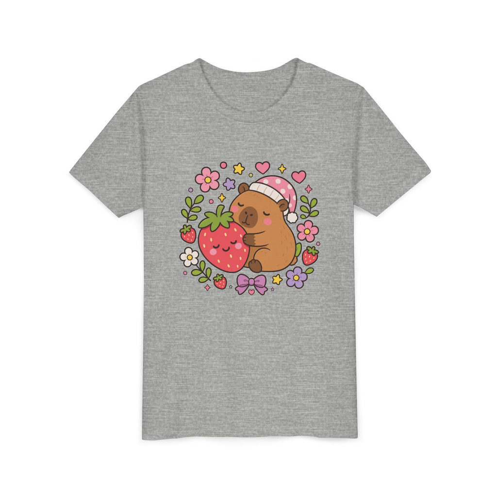Sleepy Capybara Strawberry T-shirt