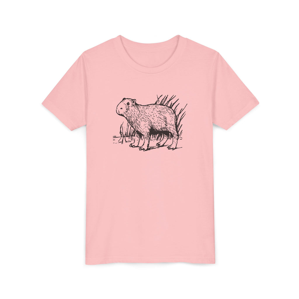 Capybara line drawing T-shirt