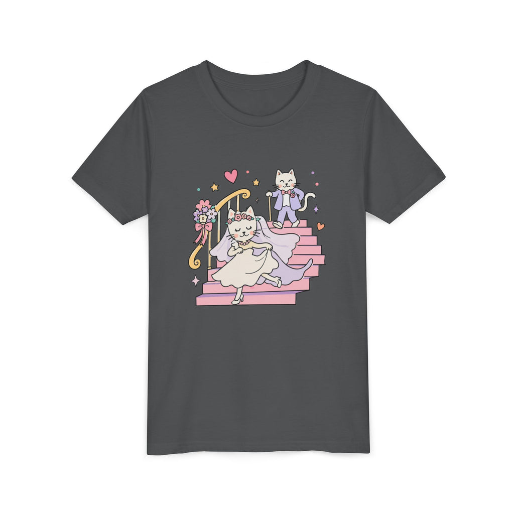 Wedding Cats Cartoon T-shirt