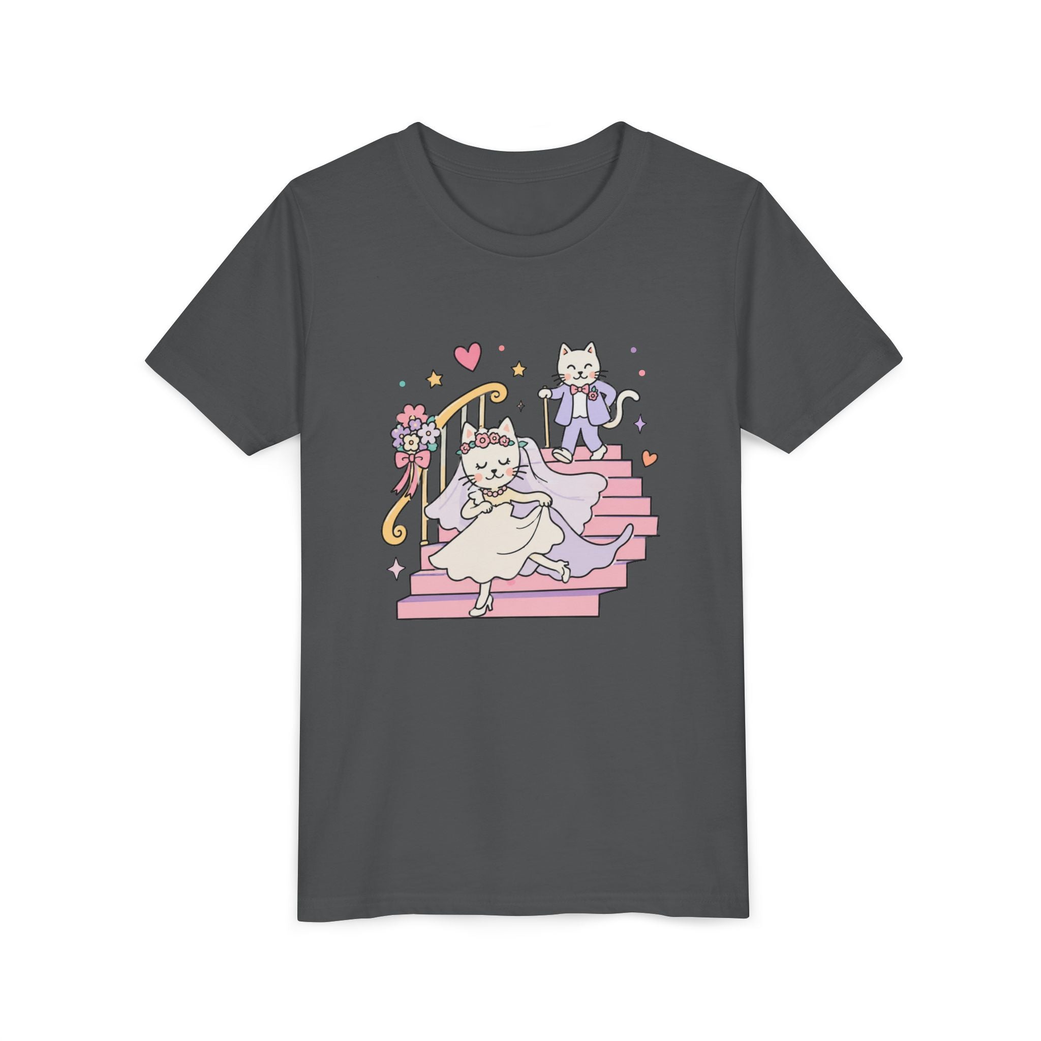 Wedding Cats Cartoon T-shirt