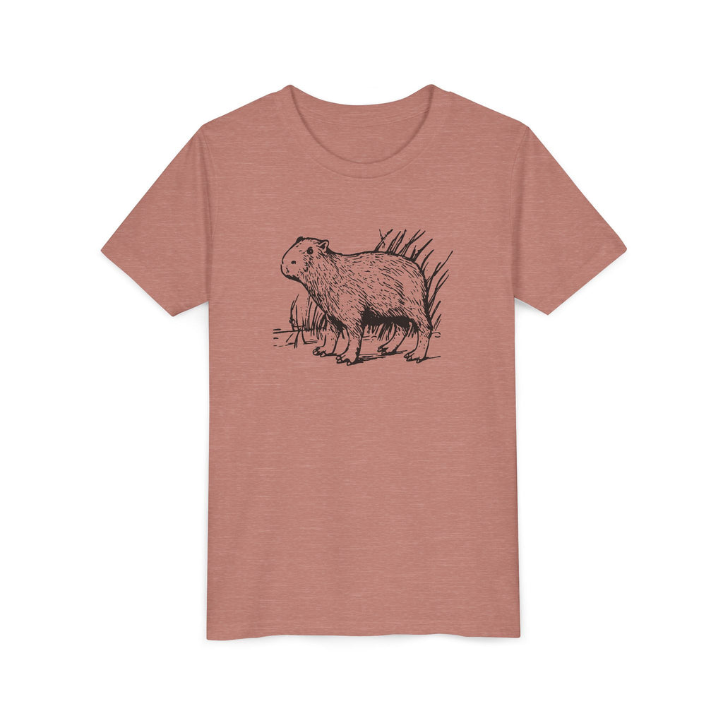 Capybara line drawing T-shirt