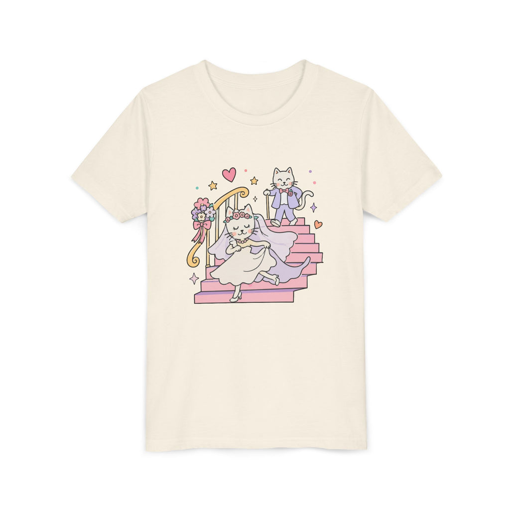 Wedding Cats Cartoon T-shirt