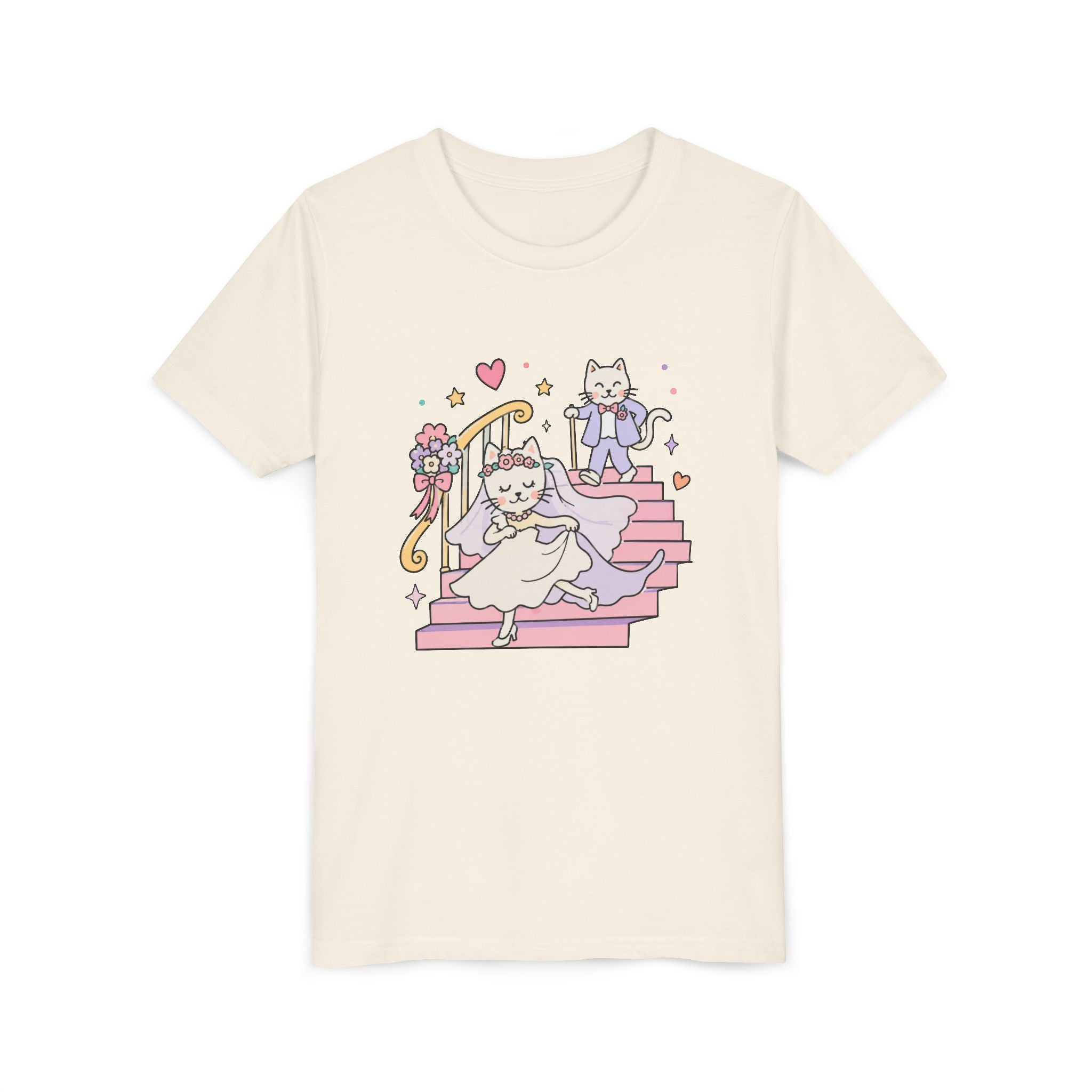 Wedding Cats Cartoon T-shirt
